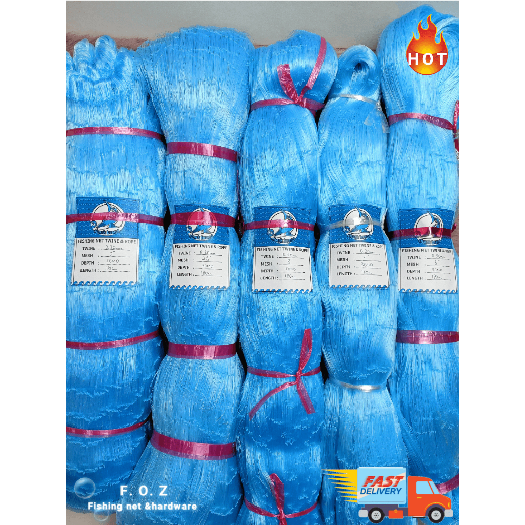 Fish Fishing Net 0.40mm & 0.50mm x 2 & 3 x 10Ft ~> 14Ft Fishing Net Cast  Tin Chain Net