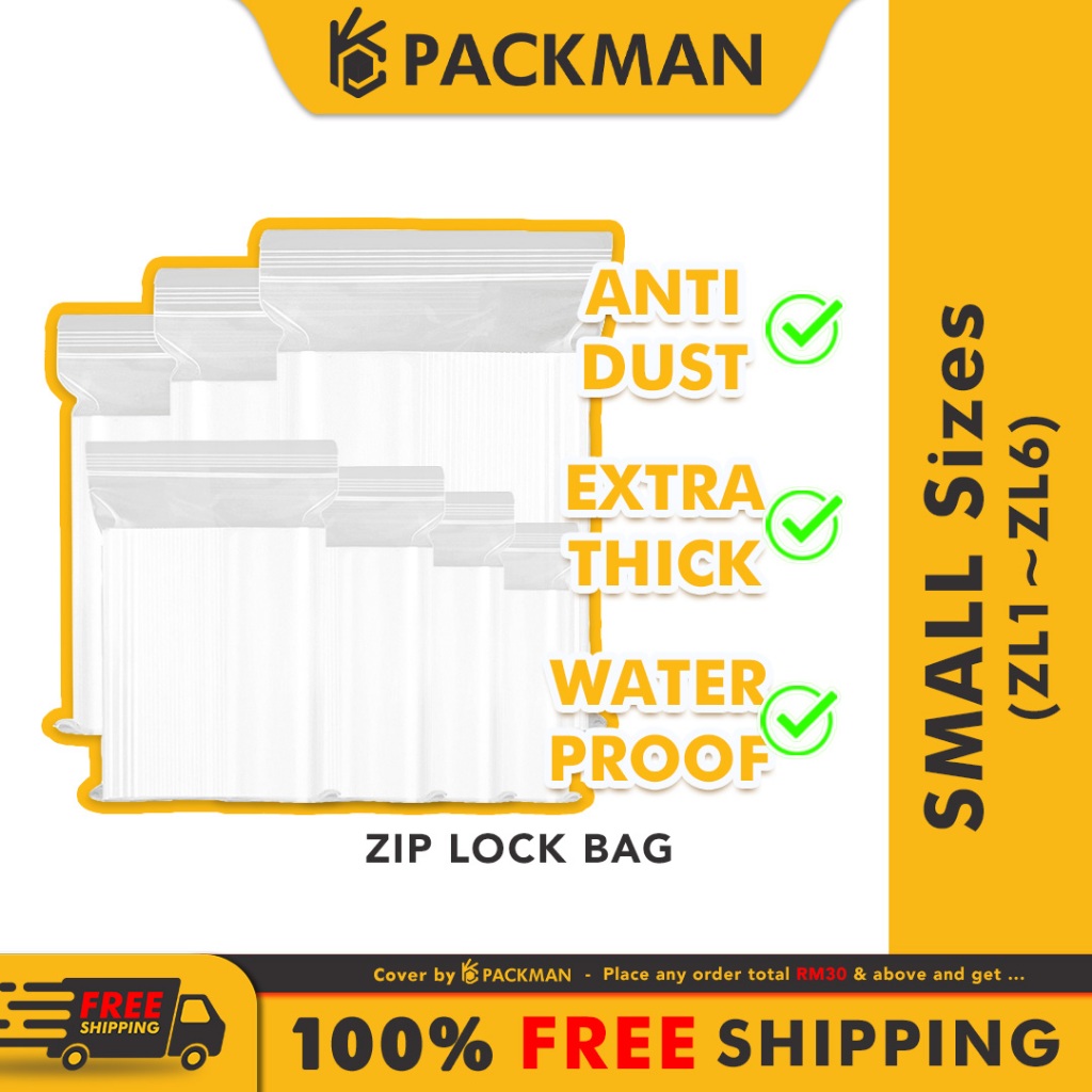 Zip-lock Bag, 8x12 cm, 0,05 mm, 100 pc