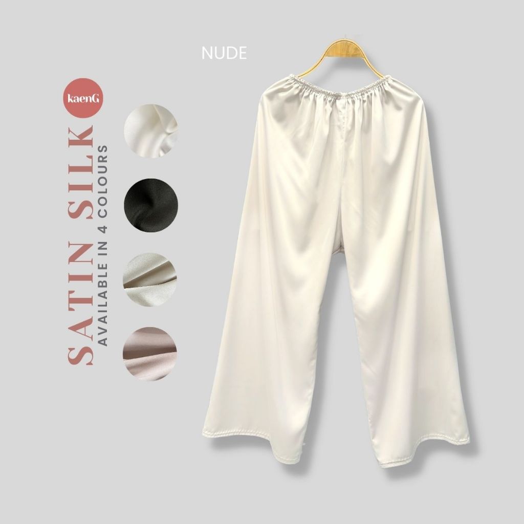 kaenG NUDE Satin Silk Inner PANT | Ultra-lightweight/ Umrah Haji/ Travel/  Wedding/ Raya2024/ Raya | Shopee Malaysia