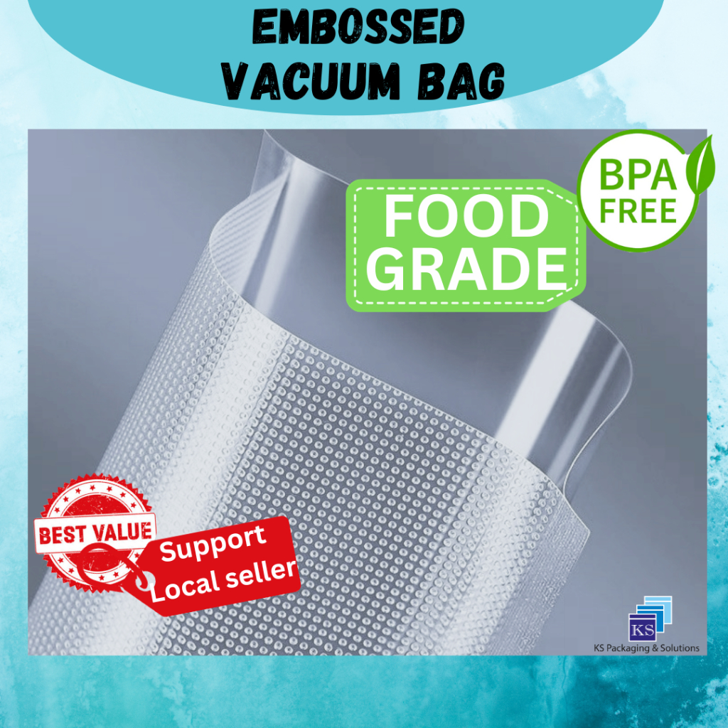 Embossing BPA Free Food Vacuum Sealer Bag Vacuum Packed Plastic