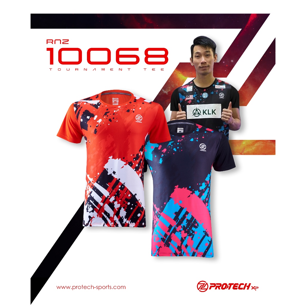 PROTECH Dry Fit Baju Tournament Badminton T-Shirt - RNZ10068