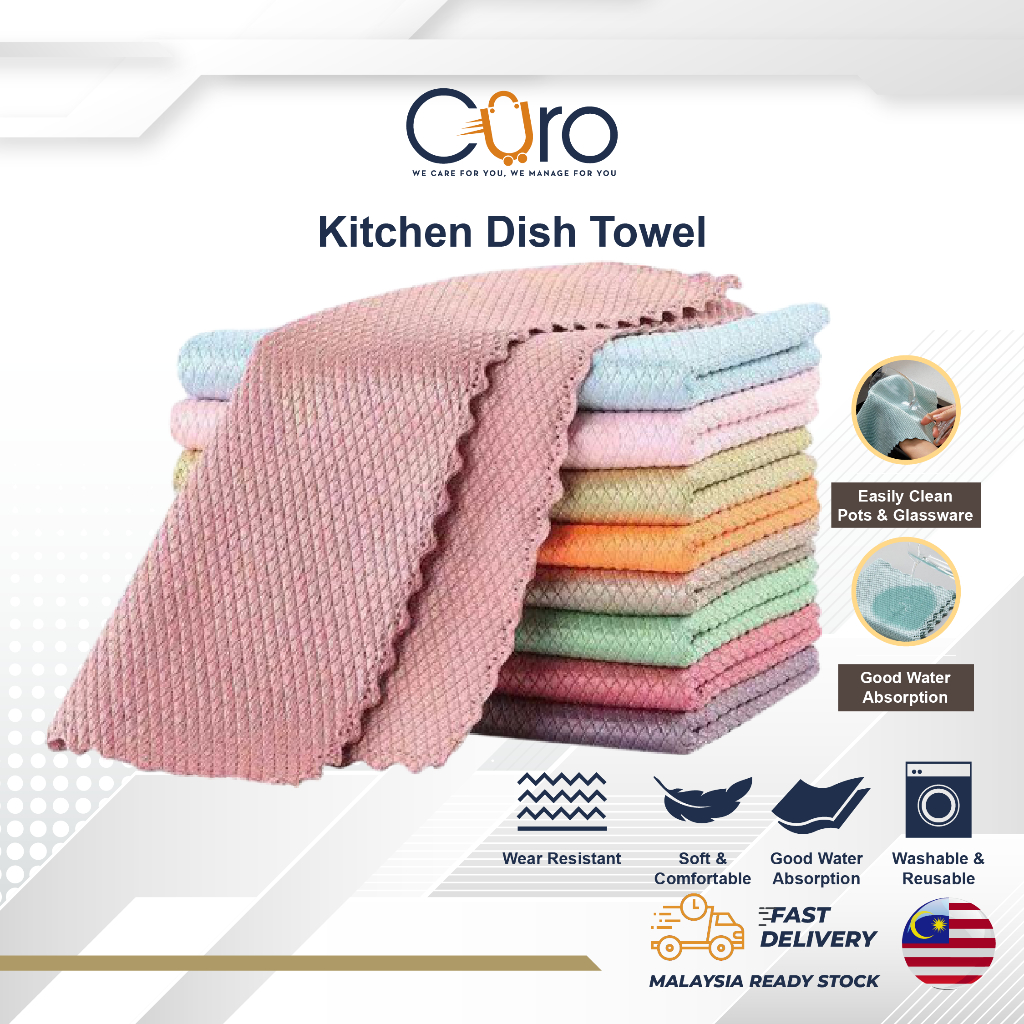 20pcs Kitchen Towels And Dishcloths Rag Set Small Dish Towels For Washing  Dishes Dish Rags For Everyday Cooking Baking - Random Color