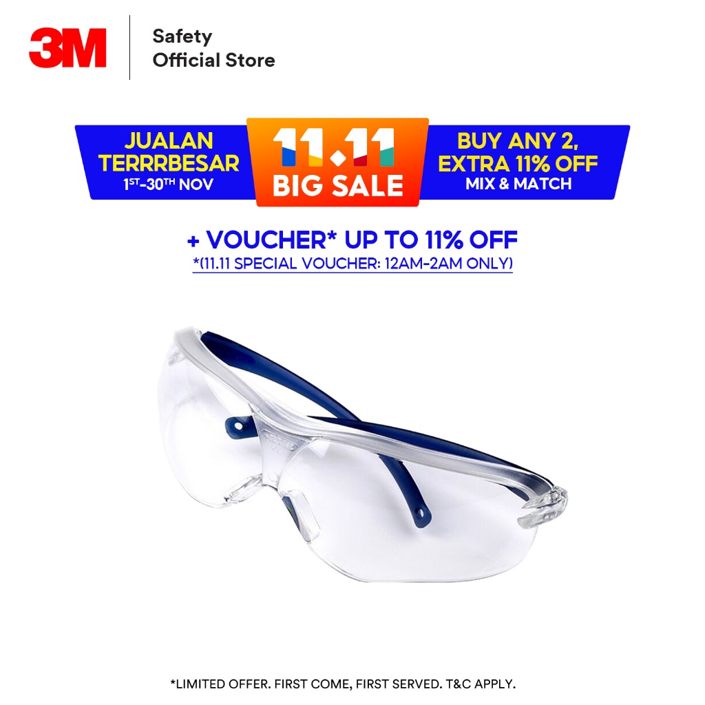 3M SecureFit Safety Glasses — Clear Lens, Model# SF400C-LV-4-PS