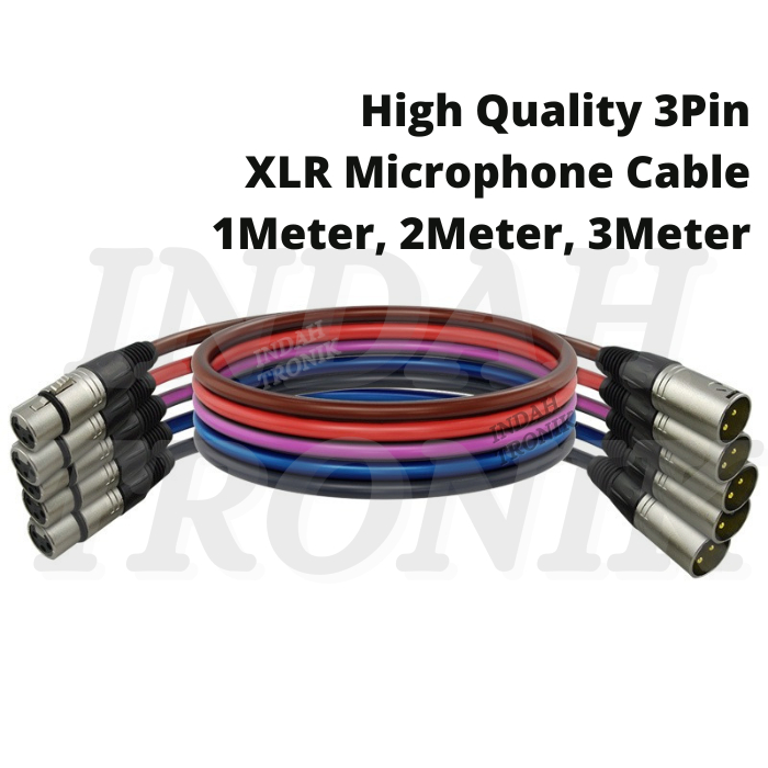 Neutrik XLR to XLR Cables. Male to Female. Flexible Belden Mic Patch Leads  1m 3m