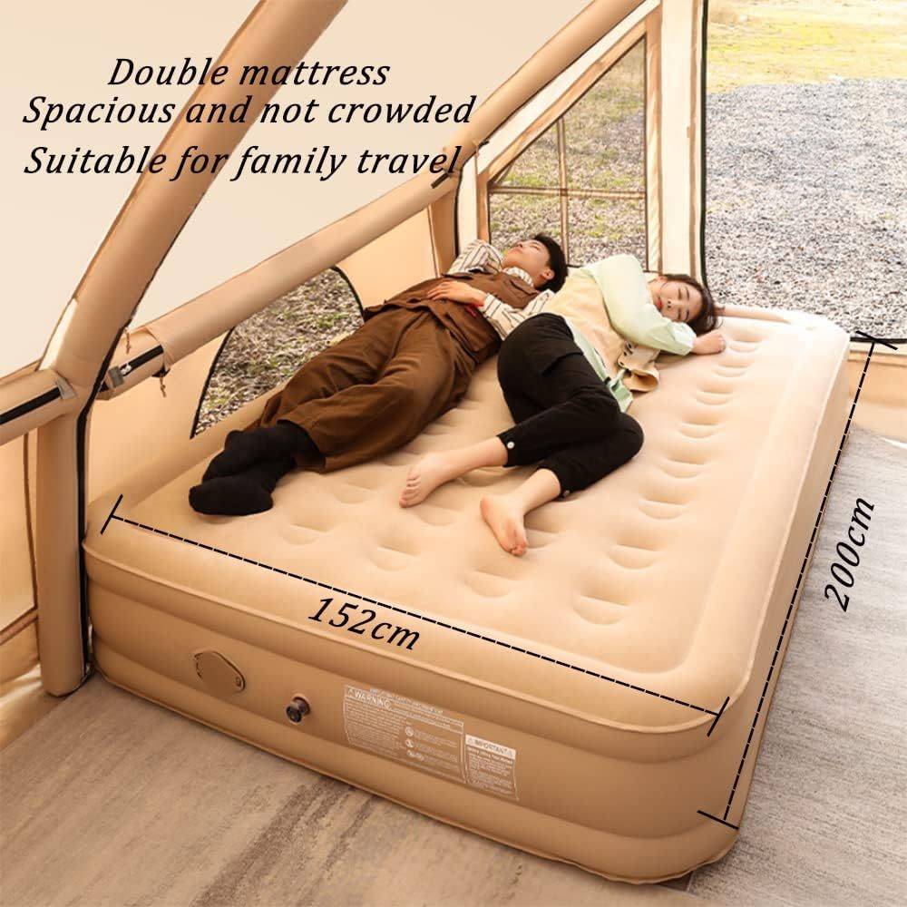 Inflatable double hotsell bed with frame