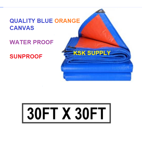 PE Tarpaulin High Quality Waterproof Canvas (Blue Orange Color