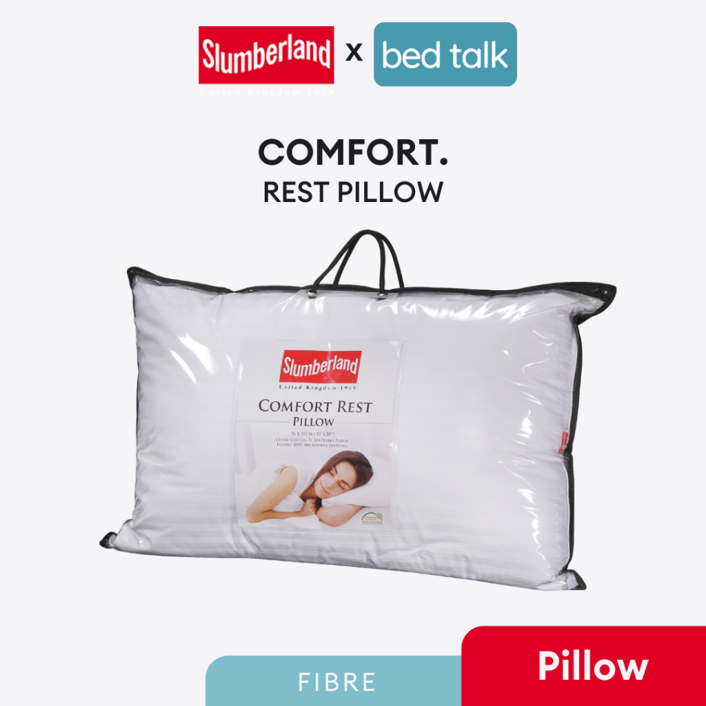 🎁 Ready Stock 🎁 Slumberland Cool Comfort Microfibre Pillow, Microfiber  Tech, Bantal 枕头, Bedding Accessories