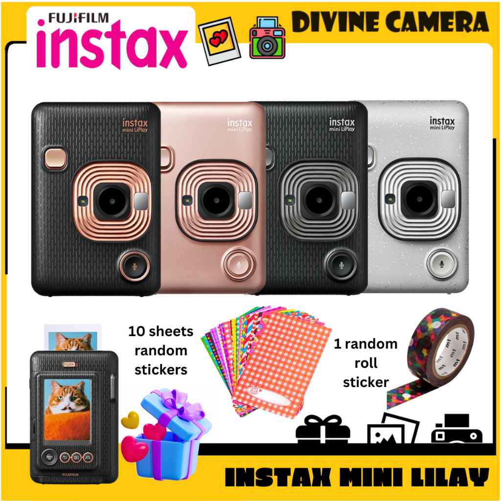 Instax Mini Liplay Hybrid Instant Camera - Elegant Black 