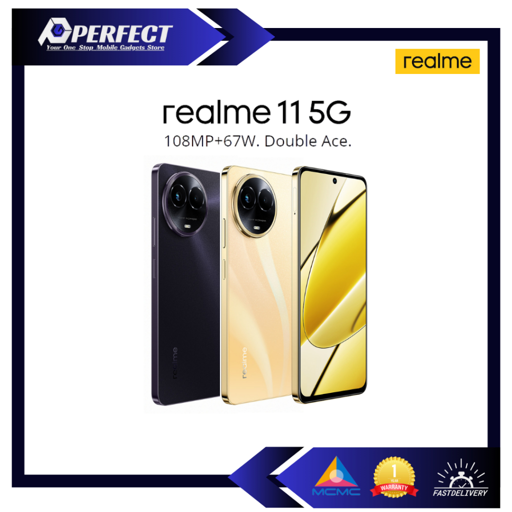 realme 11 5G (Glory Gold, 8GB RAM, 256GB Storage) | Dynamic Ultra Smooth  Display | Up to 8GB+8GB Dynamic RAM | 108MP 3× Zoom | 16MP Selfie Camera 