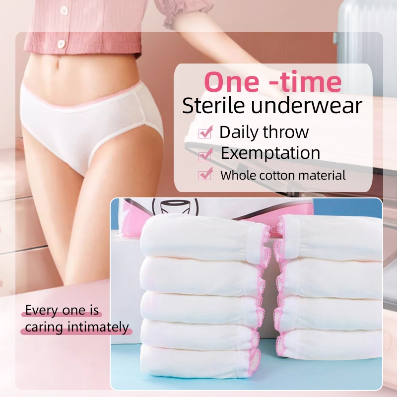 Disposable Underwear, One Time Disposable Panties 2 Layer Fabric