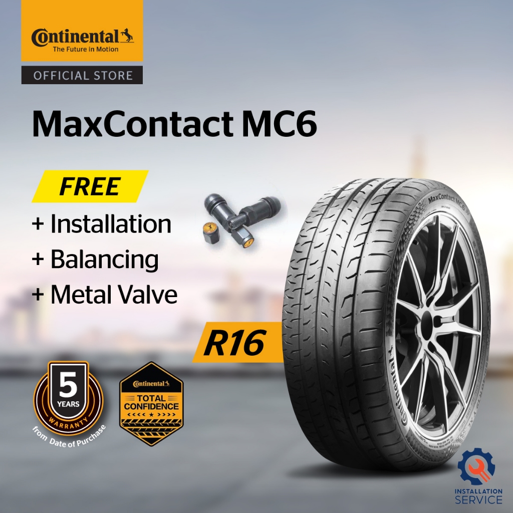 Continental MaxContact MC6 R16 205/45 (with installation) | Shopee