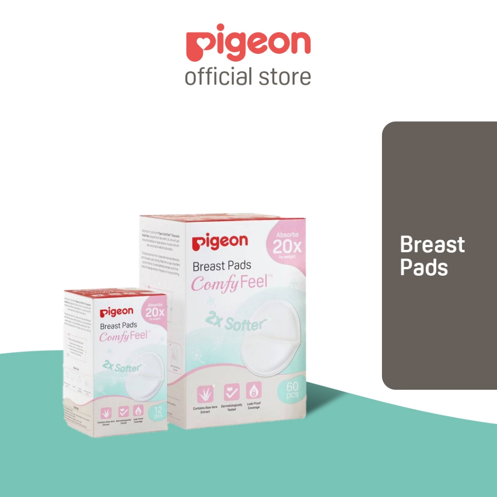 Pigeon Disposable Nursing Pads for Breastfeeding, Contains Aloe Vera  Extracts, Highly Absorbent, 60 Pcs