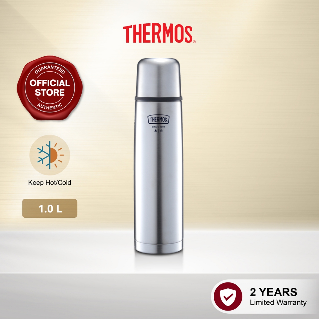 Thermos Thermocafe Stainless Steel Vacuum Flask 0.35L 0.5L 1.0L 8 Hours Hot