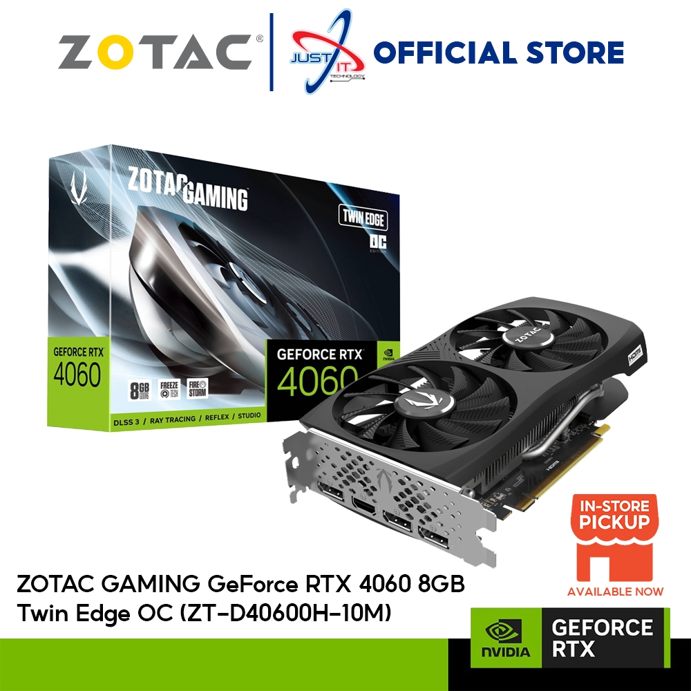 ZOTAC GAMING GeForce RTX4060 8GB Twin Edge OC GRAPHIC CARD ( ZT-D40600H-10M  )