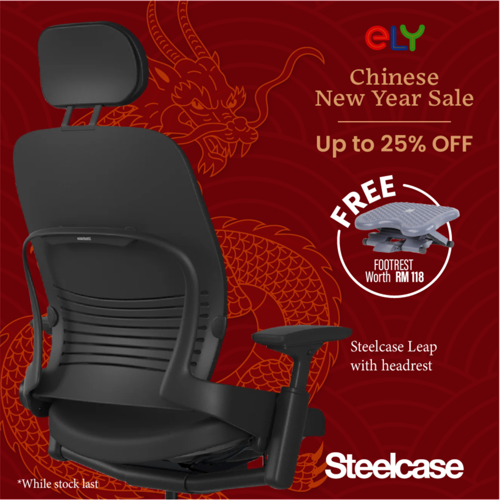 ELY Steelcase Leap High Back Leather Office chair Ergonomic