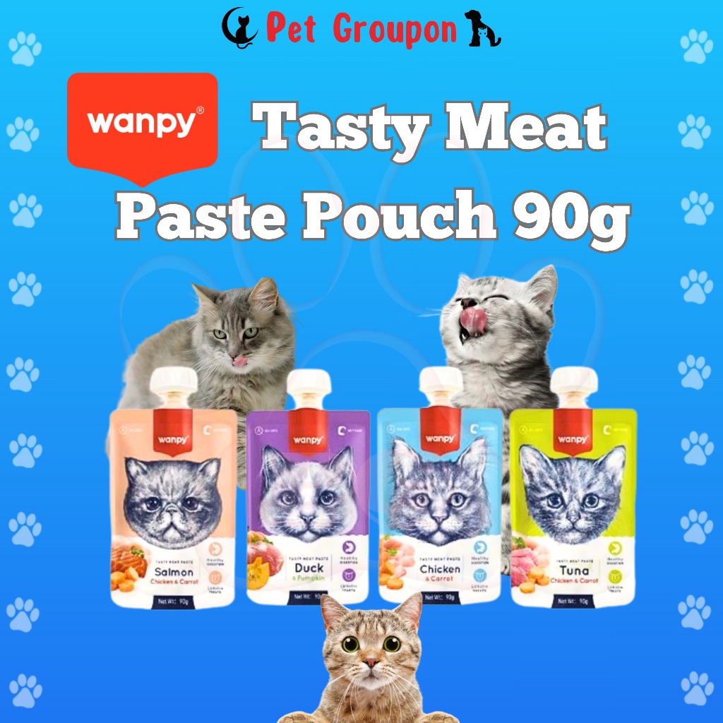 PG Wanpy Tasty Meat Paste Pouch 90g Cat Wet Food Cat Snacks