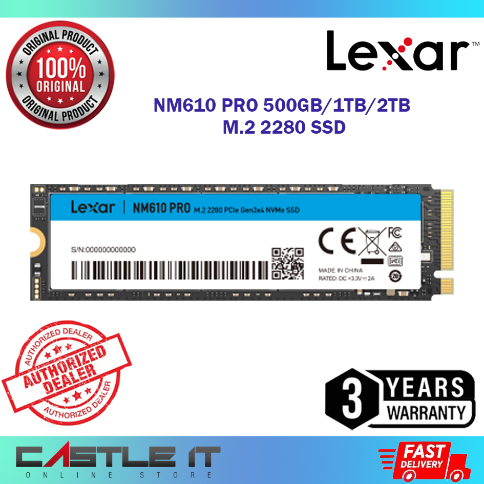 LEXAR NM610 PRO 500GB 1TB 2TB NVME GEN3 M.2 2280 SSD