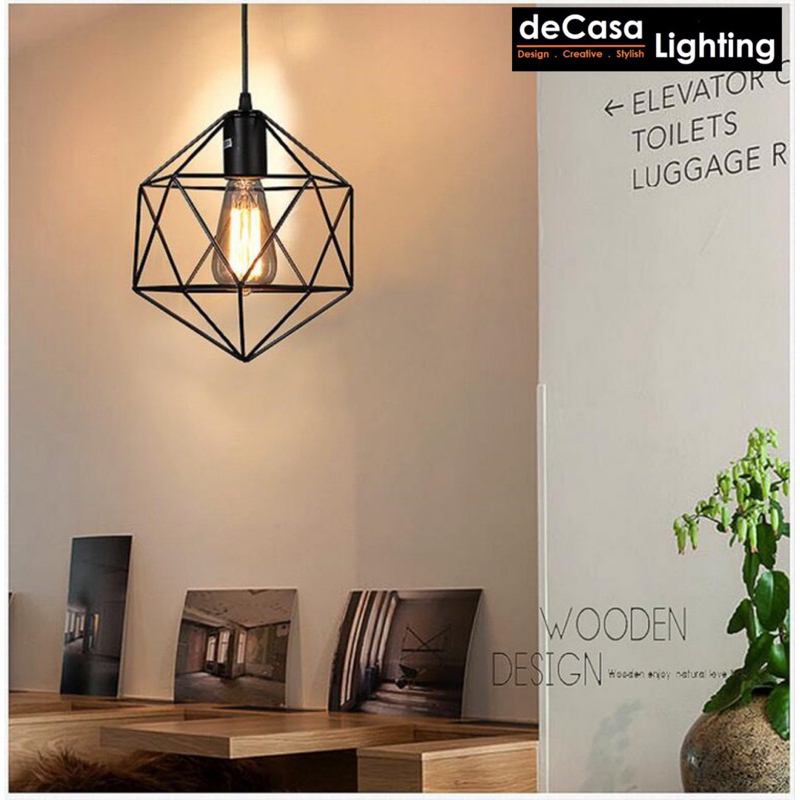 Single Triangle Black Pendant light House lightings Hanging lamp
