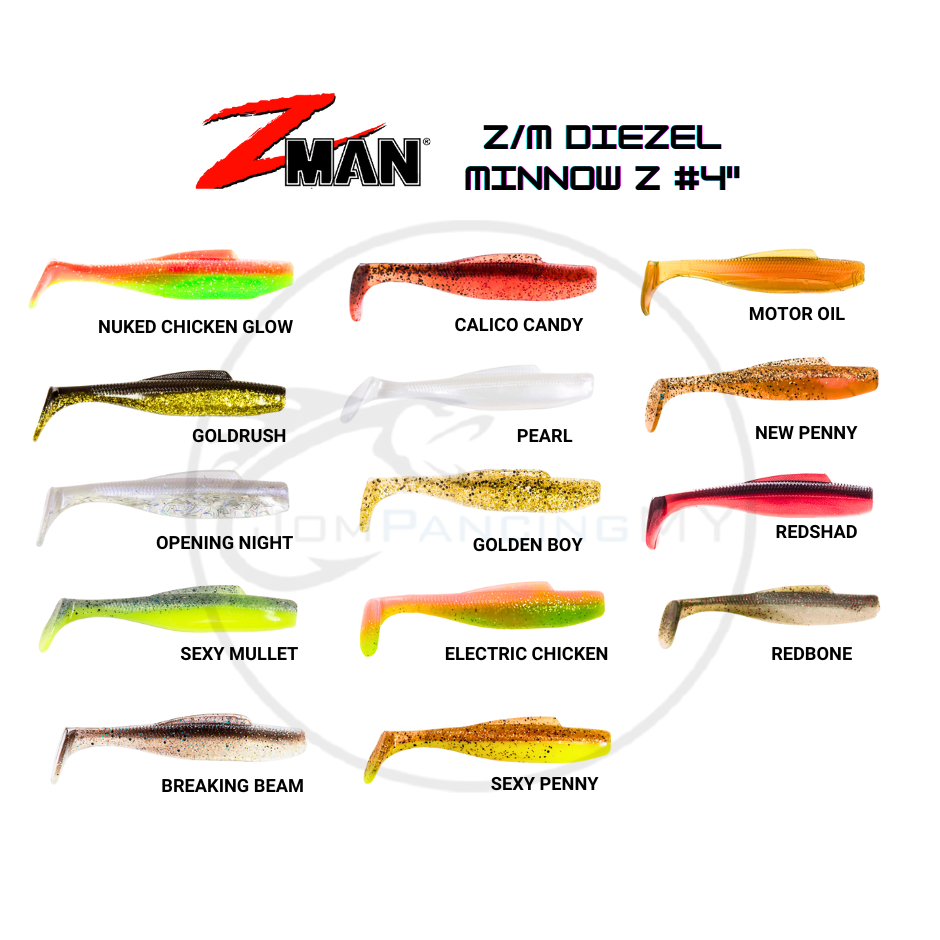 ZMAN Z MAN Diezel Minnow Z 4 Made in USA Soft Plastic Fishing