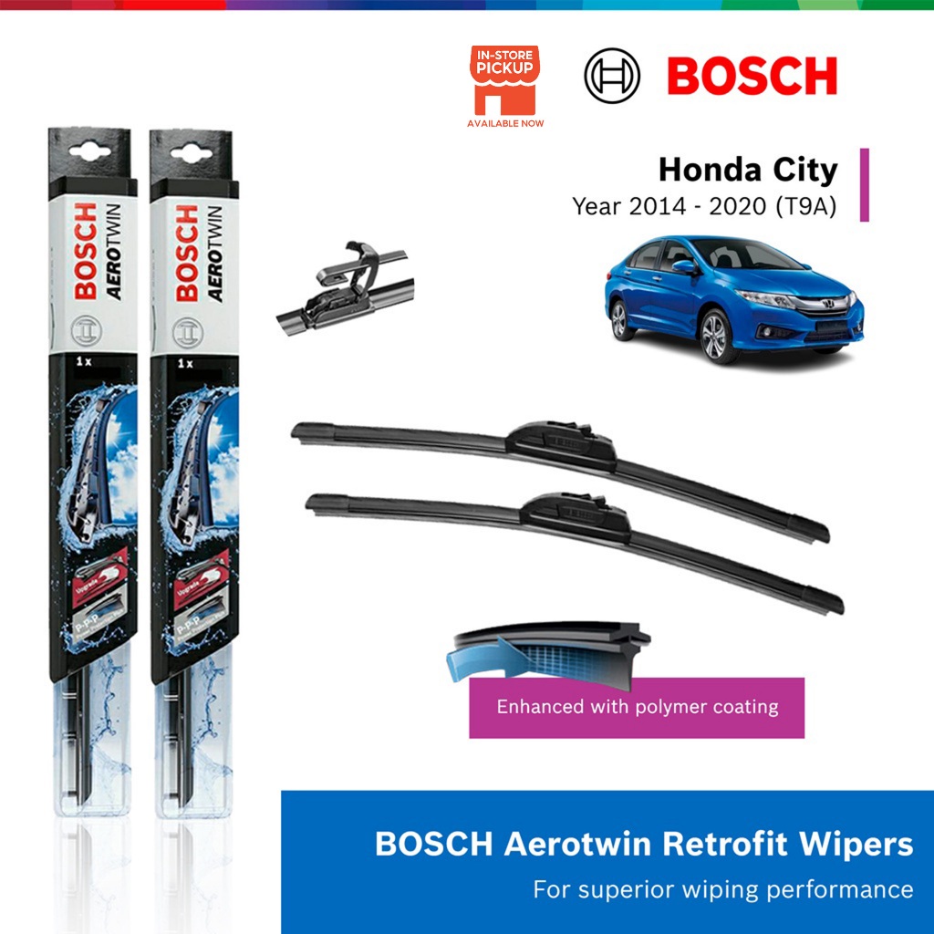 Bosch Aerotwin Retrofit U Hook Wiper Set for Honda City GM6 / T9A 3rd Gen  (26/14)