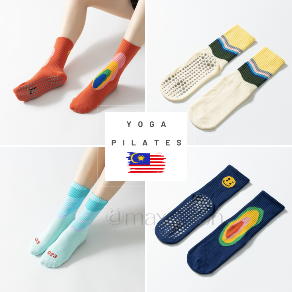 SHORT* YOGA Anti Slip Socks PILATES Socks 100%Combed Cotton Gym socks Anti Skid  Socks Stockin