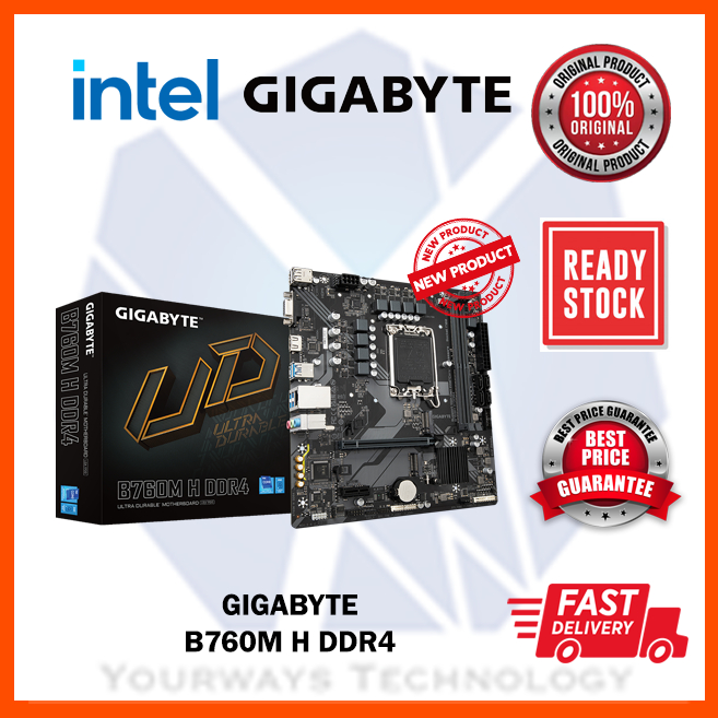 Gigabyte B760M H DDR4 LGA1700 M-ATX Mainboard | Shopee Malaysia