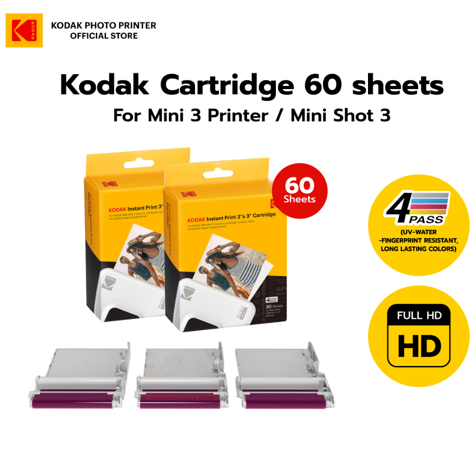 Kodak 4PASS Film Cartridge (2.1x3.4) for Kodak Mini 2 Retro and