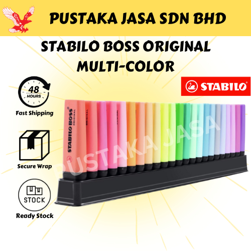 JASA]Highlighter STABILO BOSS Original Pastel Colour Highlighter Marker Pen  Set