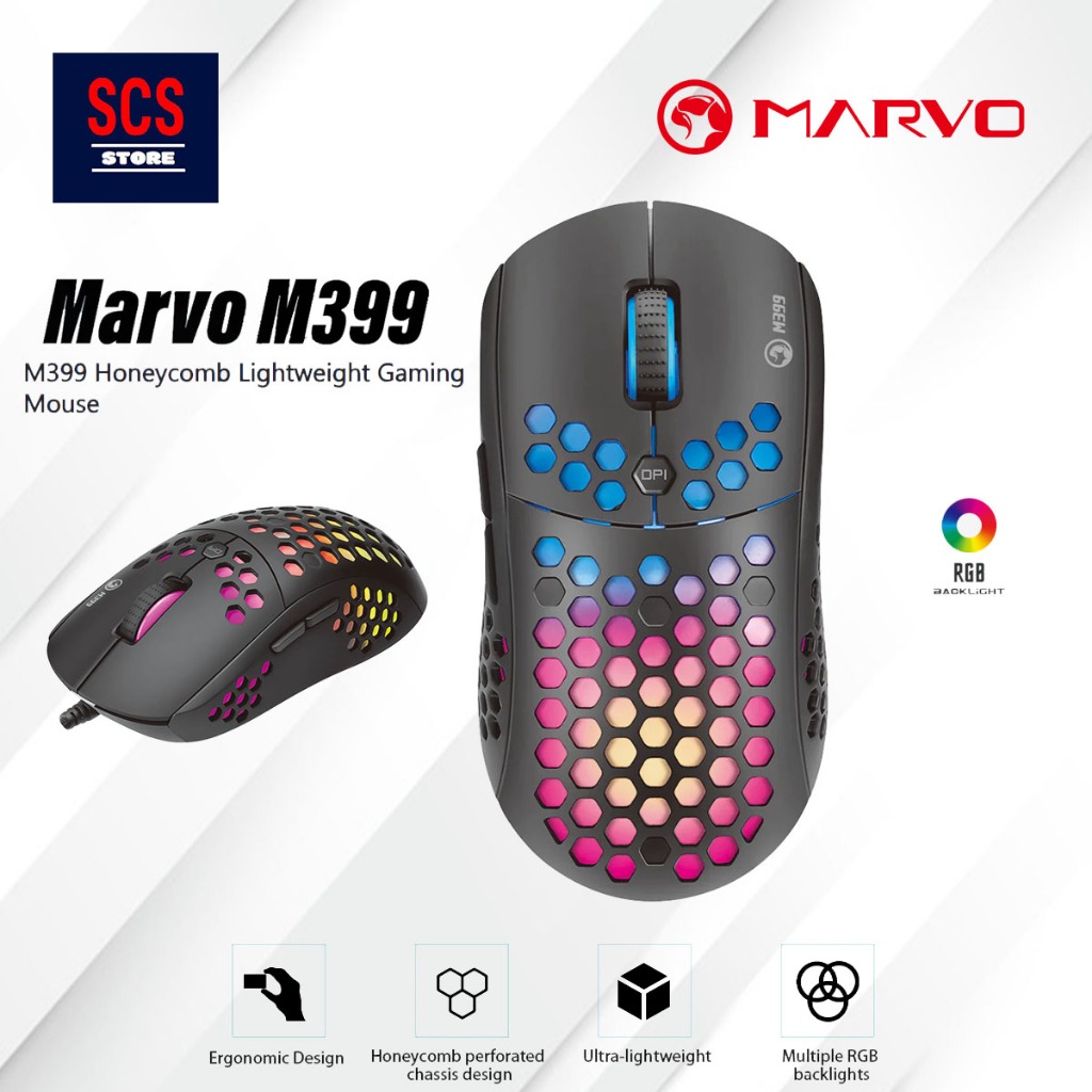 Marvo M399 Honeycomb Lightweight Gaming Mouse