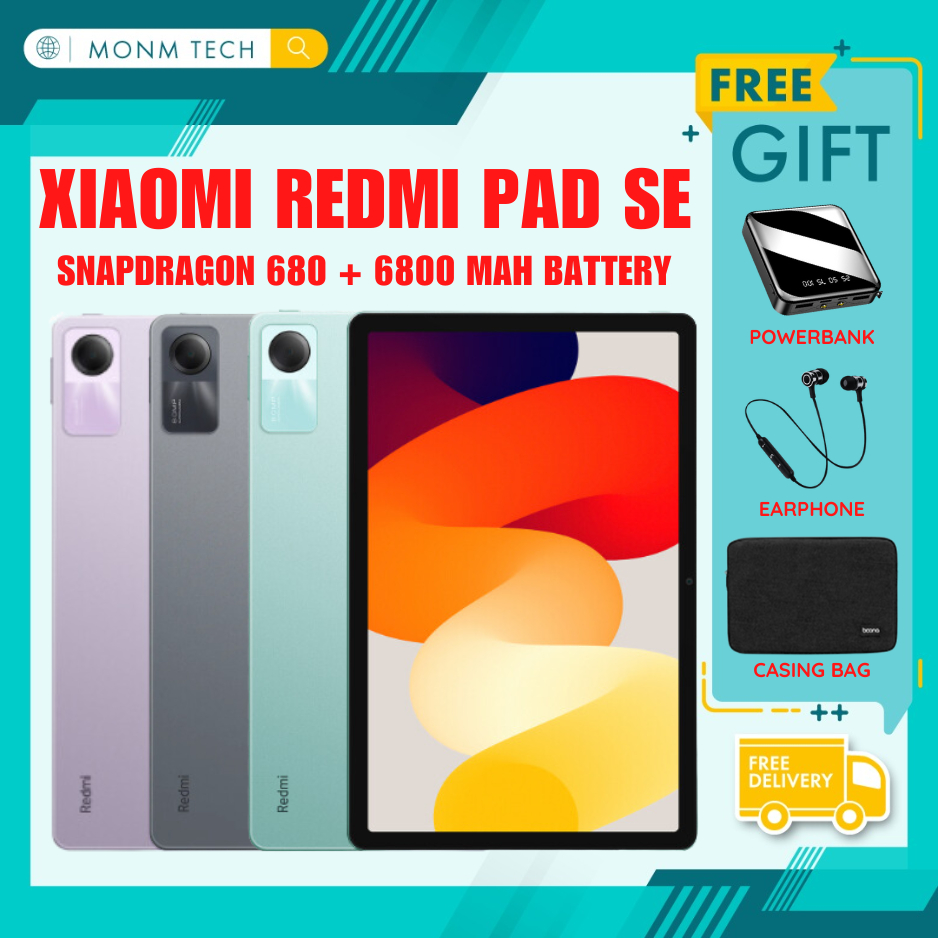 Xiaomi Redmi Pad SE Tablet PC MIUI 14 Snapdragon 680 Octa Core 11