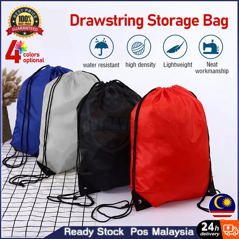 Polyester Drawstring Bag Outdoor Storage Bag Nylon Travel Backpack