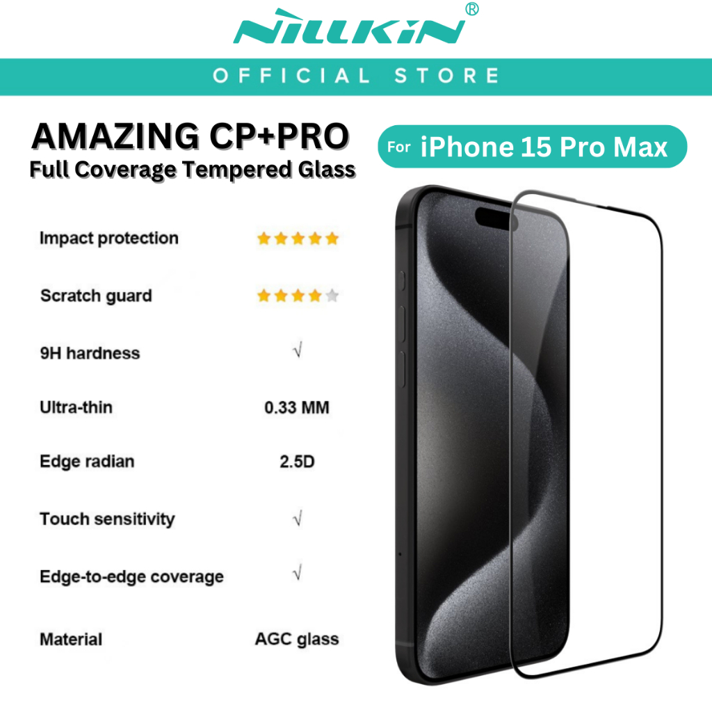 For iPhone 15 Pro Max NILLKIN CP+Pro Explosion-proof Tempered