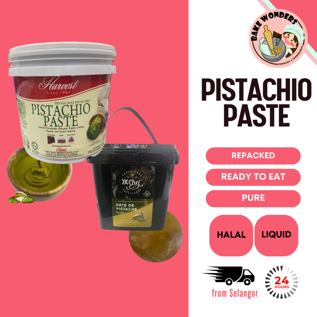 Harvest (Viral) Xxchef Excellence Pure Pistachio Paste Pes kacang  pistacioPes kacang asliSauce (100g250g500g) | Shopee Malaysia