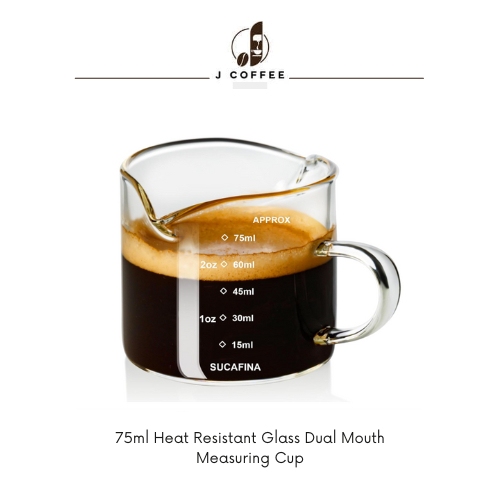 MHW-3BOMBER Double Espresso Shot Glass 2oz Double Spouts Espresso