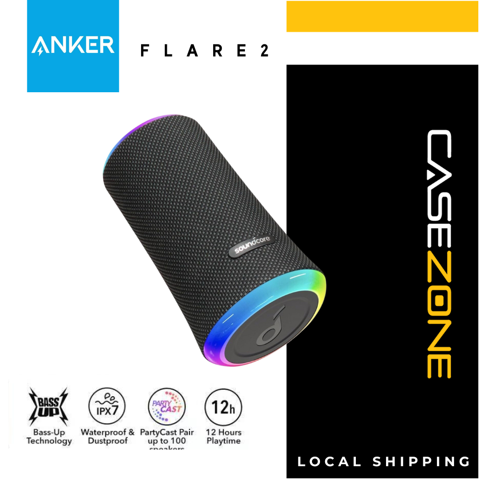 Anker Soundcore Flare Mini Bluetooth Speaker, Outdoor Bluetooth Speaker,  IPX7 Waterproof for Outdoor Parties, LED Show with 360° Sound and BassUp  Technology : : Electronics