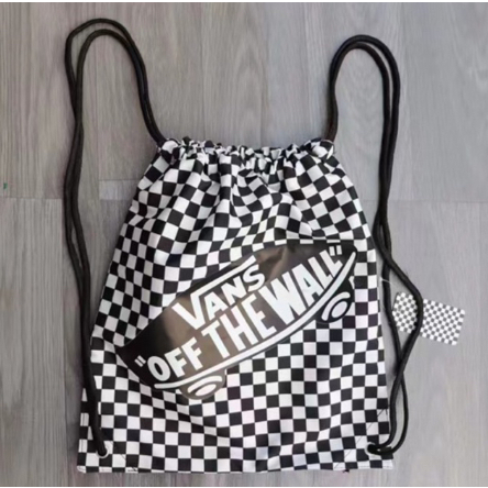 Vans checkerboard cheap drawstring bag