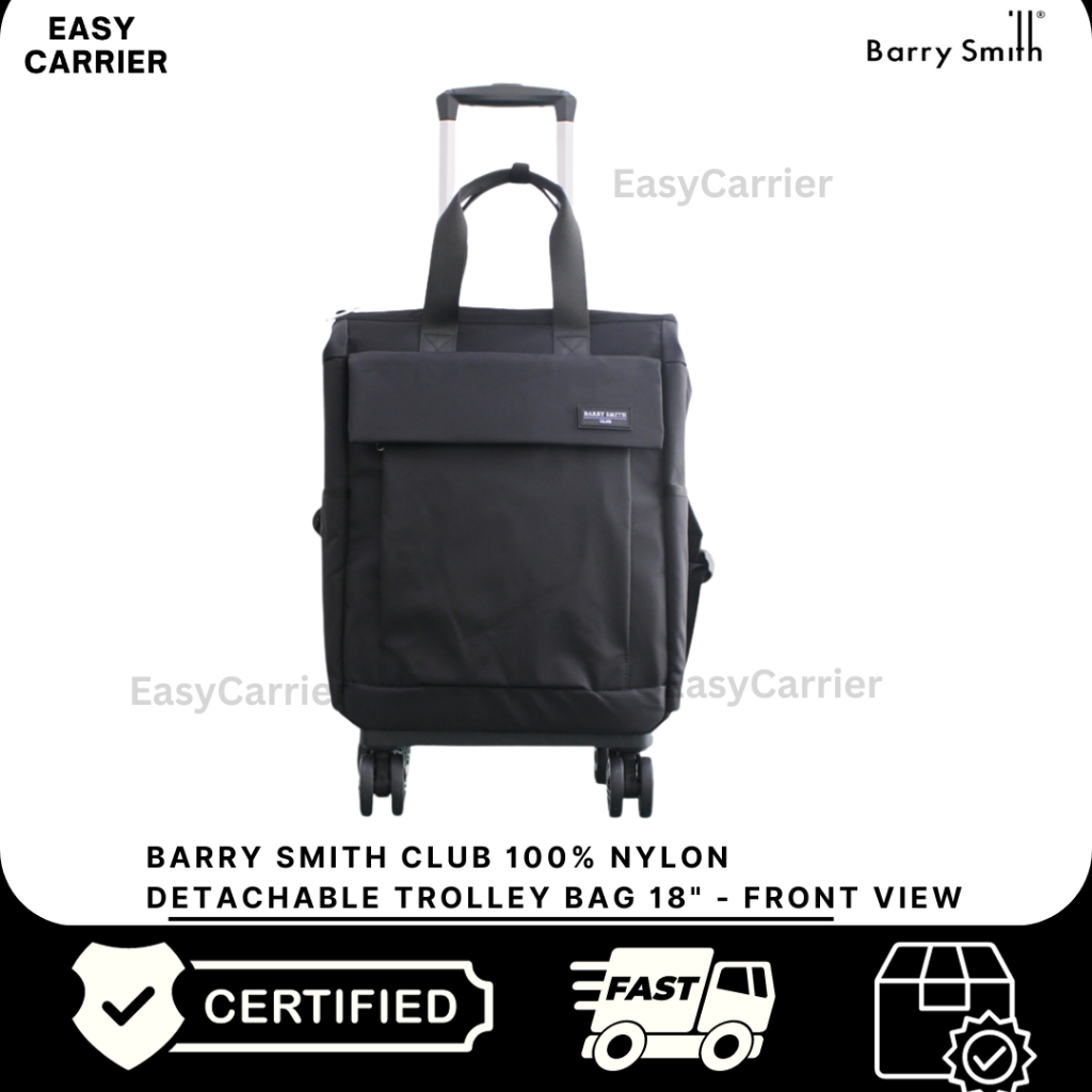 READY STOCK] BARRY SMITH CLUB 100% NYLON WATERPROOF DETACHABLE TROLLEY BAG  18 B63718 8 WHEELS 360 ROTATION