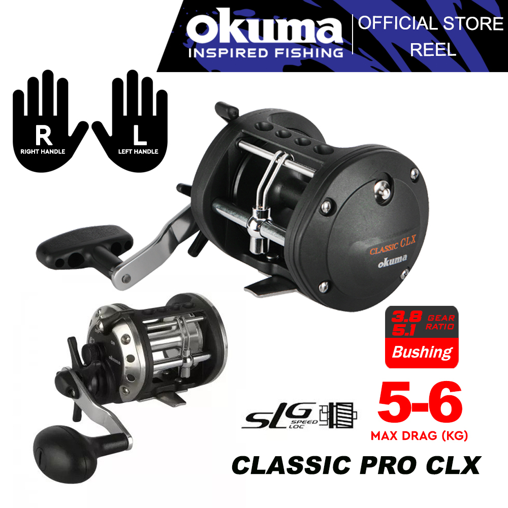 Okuma Classic Pro CLX Levelwind Star Drag Fishing Reel Max Drag (5kg - 6kg)