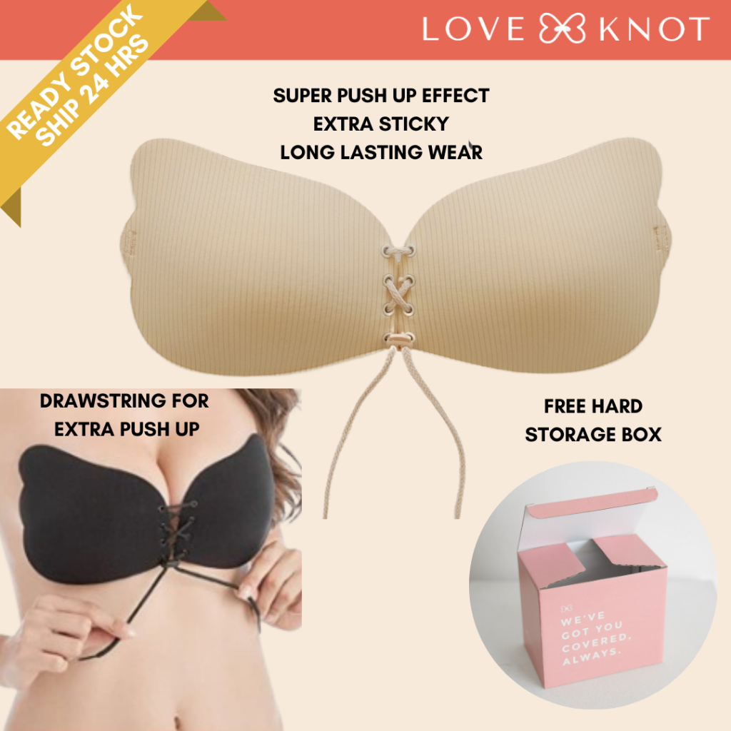 Love Knot Seamless Wireless Strapless Push Up Bra Lingerie With