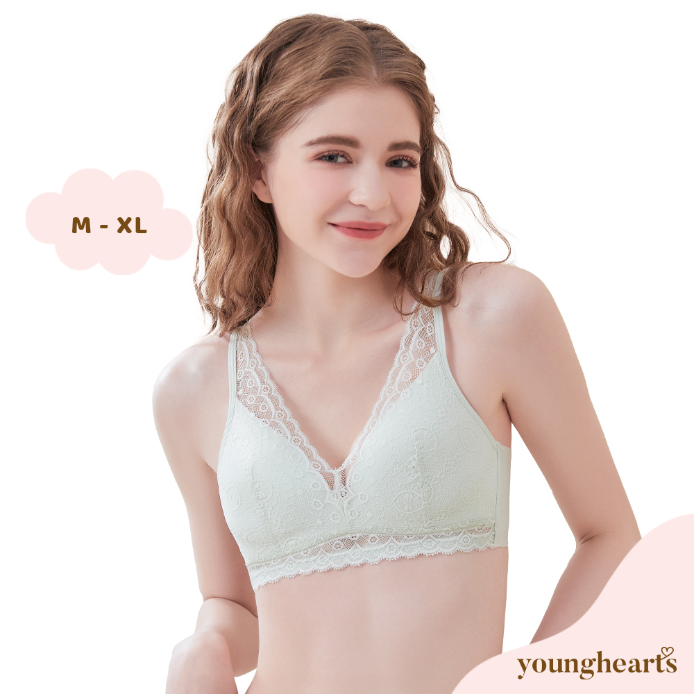 Young Hearts Lace Lady Wireless Push-up Front-Hook Bralette Y23