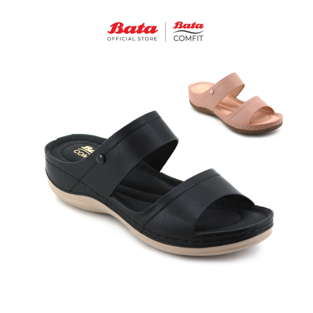 Bata comfit women's flat slippers hot sale