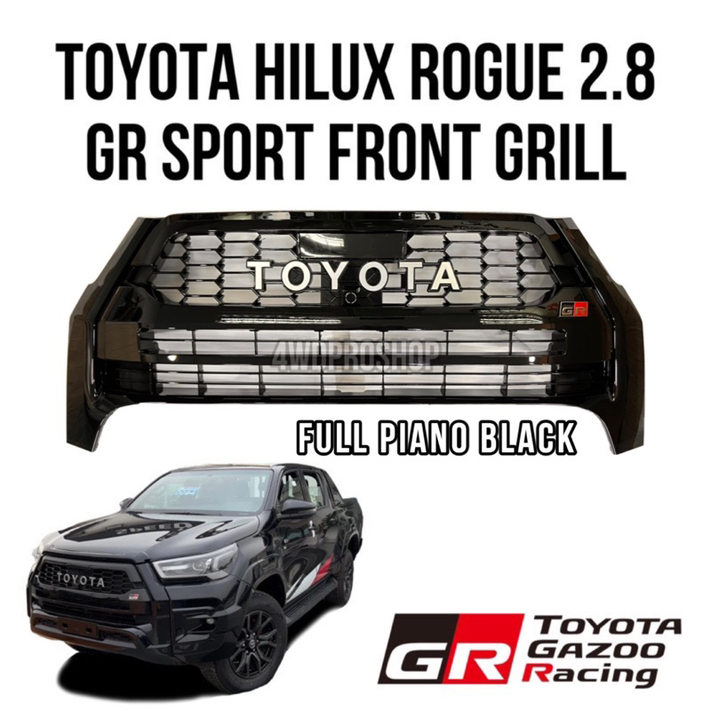 Front Racing Grill für Toyota Hilux Revo 2021 2022 2023 Zubehör