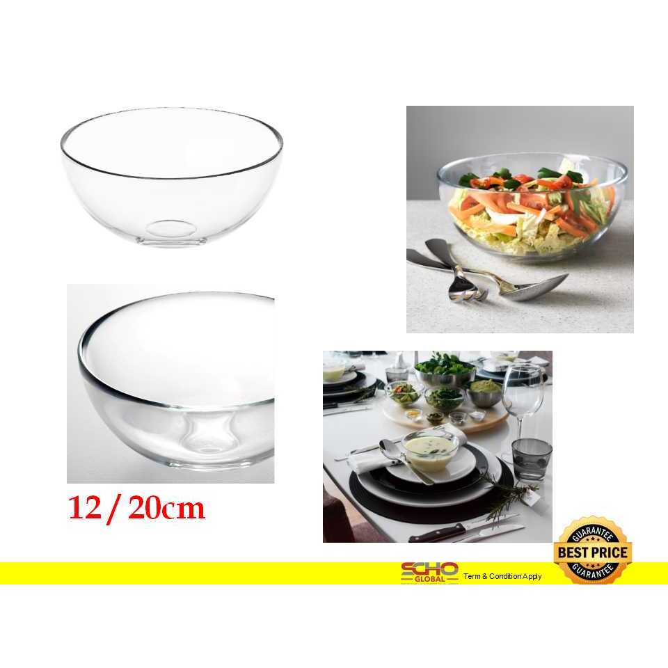 BLANDA serving bowl, clear glass, 20 cm (8) - IKEA CA