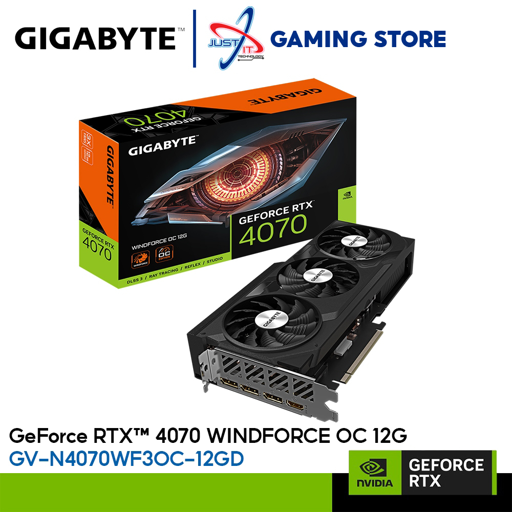 GIGABYTE GeForce RTX4070 WINDFORCE OC 12GB GDDR6X GRAPHICS CARD ...
