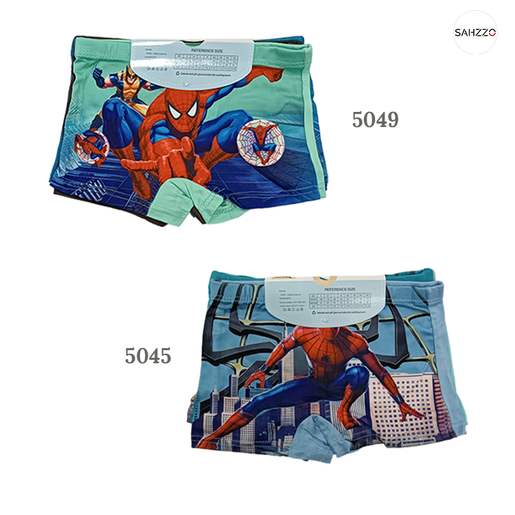 3pcs/set】Boy Boxer Cartoon Spiderman Kid Underwear 5045/5049 男孩平角内裤 Seluar  Dalam Boxer Budak Lelaki