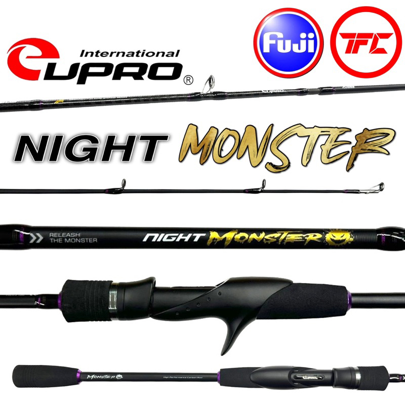 2023 EUPRO Night Monster Baitcast Fishing Rod BC Baitcasting Haruan  Snakehead Medium Light