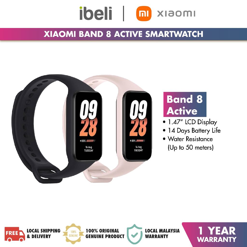 Xiaomi Smart Band 8 Active With 14 Days Battery Life, 1.47-Inch