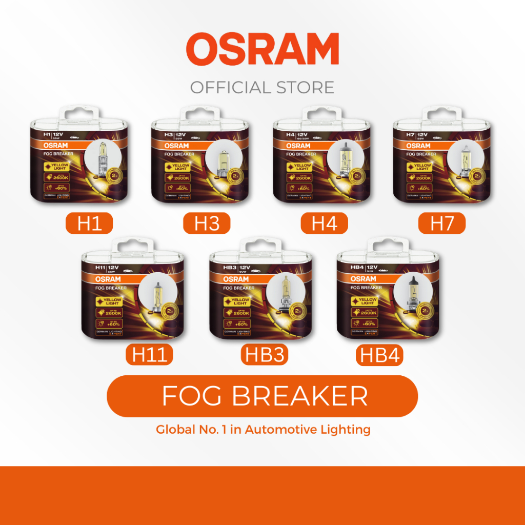 Osram Night Breaker Laser Next H1/ H3/ H4/ H7 /Hb3/ Hb4 / H11/ H8 (Set