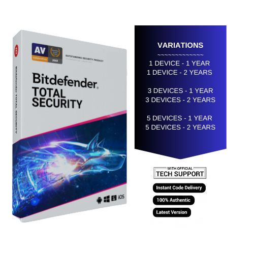 Bitdefender Total Security - 5 Devices / 1 Year