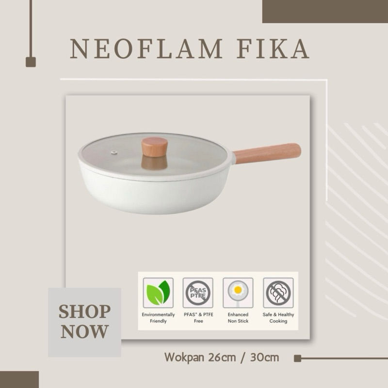 Fika 10 Wok Pan with Wooden Handle 26cm